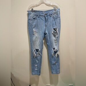 BDG Jeans Destroyed Slim Boyfriend Skinny Ankle Light Wash Womens size 27
